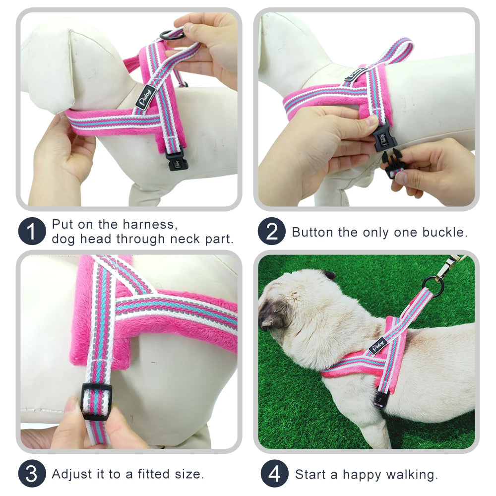 No-Pull Reflective Dog Harness – Adjustable Soft Padded Vest for Small, Medium & Large Dogs