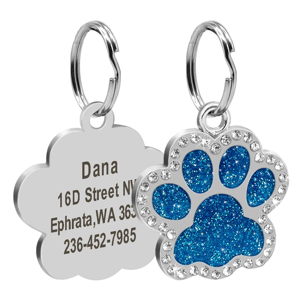 Personalized Dog & Cat ID Tag – Engraved Stainless Steel Pet Name & Address Tag