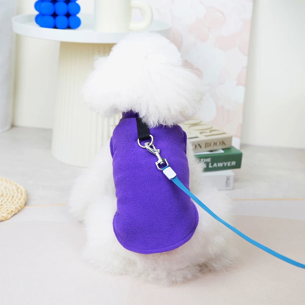 Soft Fleece Dog Jacket – Warm Winter Coat for Small & Medium Dogs