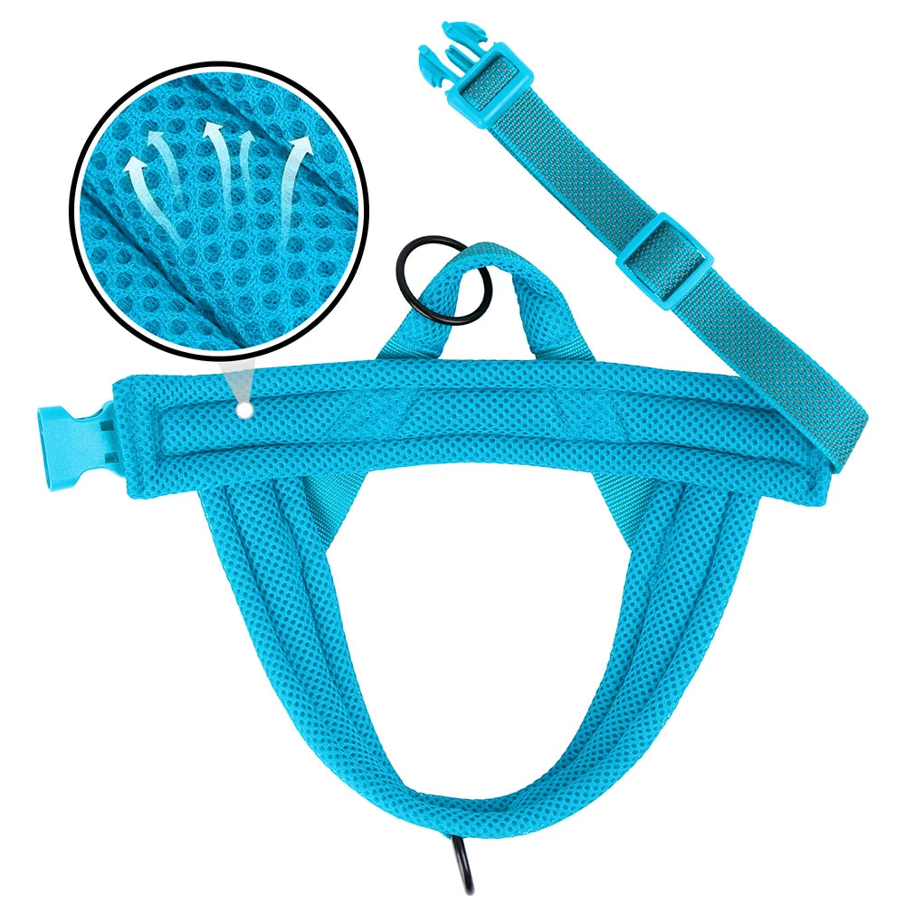 No Pull Nylon Dog Harness Breathable Mesh Pet Harnesses Vest Reflective Strap Harness for Medium Large Dogs Pug Walking Training