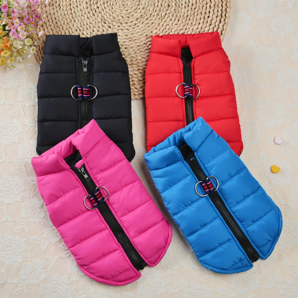 Warm Cotton Dog Vest – Winter Jacket for Small & Medium Dogs