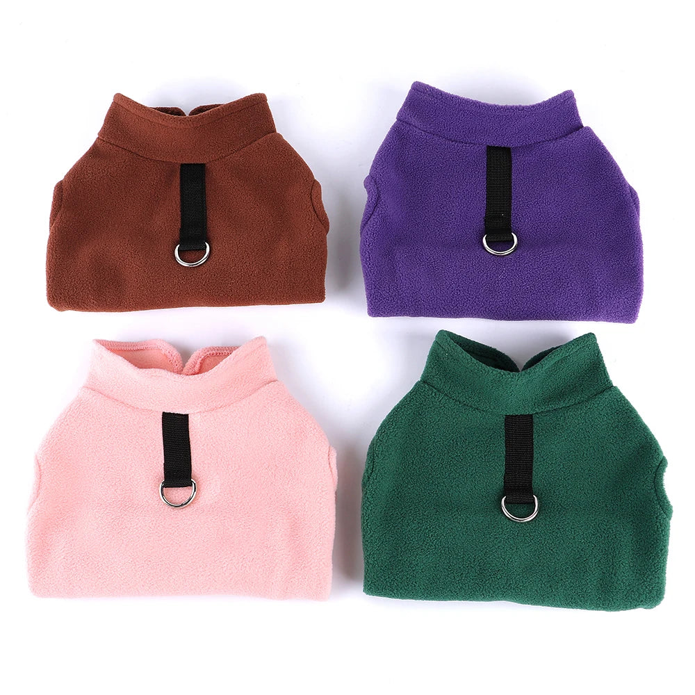 Soft Fleece Dog Jacket – Warm Winter Coat for Small & Medium Dogs