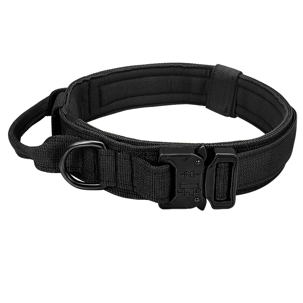 Tactical Dog Collar With Handle Nylon Military Dog Collar Adjustable Pet Training Collars For Medium Large Dogs German Shepherd