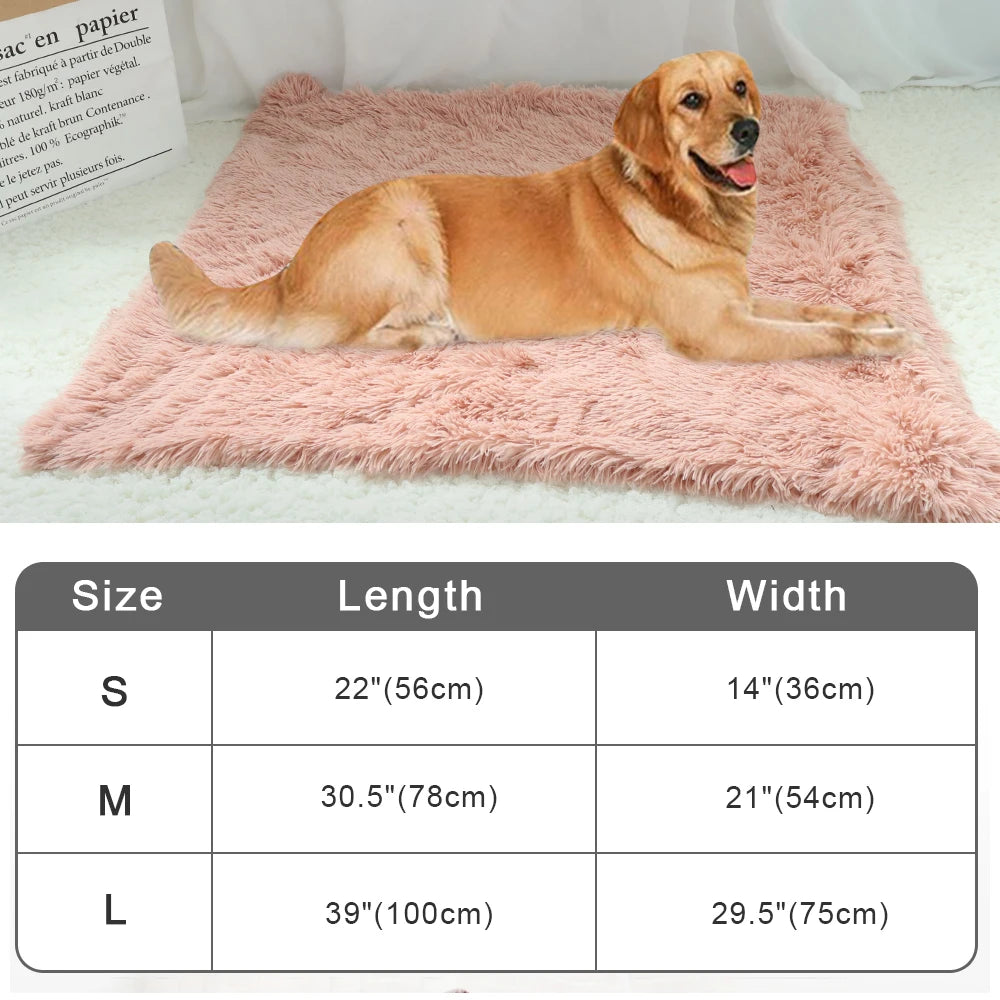 Soft Fur Dog Mat Blanket – Fluffy Long Plush Pet Bed for Dogs & Cats