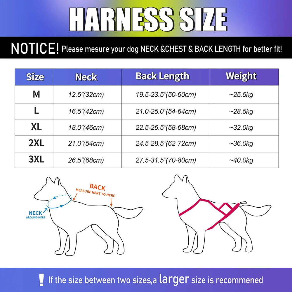 Big Dog Sledding Harness – Reflective X-Back Weight Pulling Harness for Medium & Large Dogs (Husky, Canicross, Skijoring, Bikejoring, Scootering)