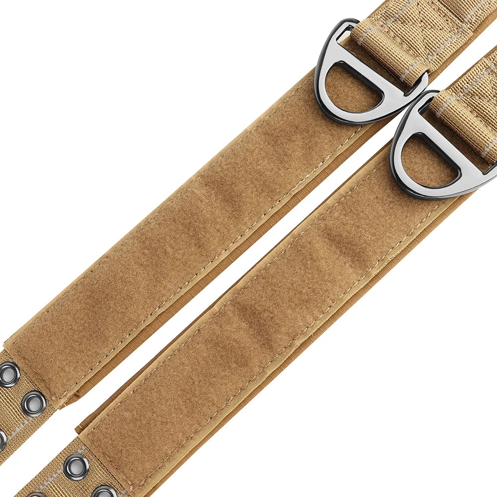 Tactical Military Dog Collar – Adjustable Nylon Training Collar with Handle for Medium & Large Dogs