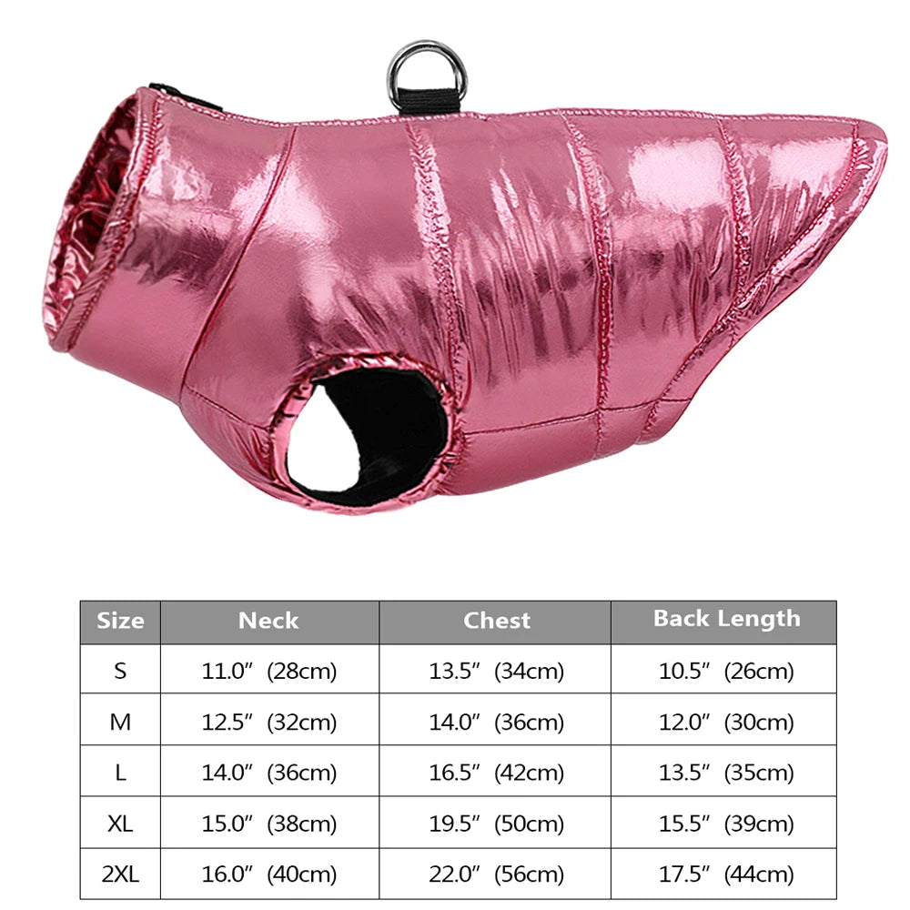 Warm Waterproof Dog Vest with Built-In Harness – Reflective Winter Jacket for Small & Medium Dogs