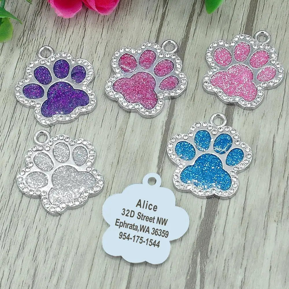 Personalized Dog & Cat ID Tag – Engraved Stainless Steel Pet Name & Address Tag
