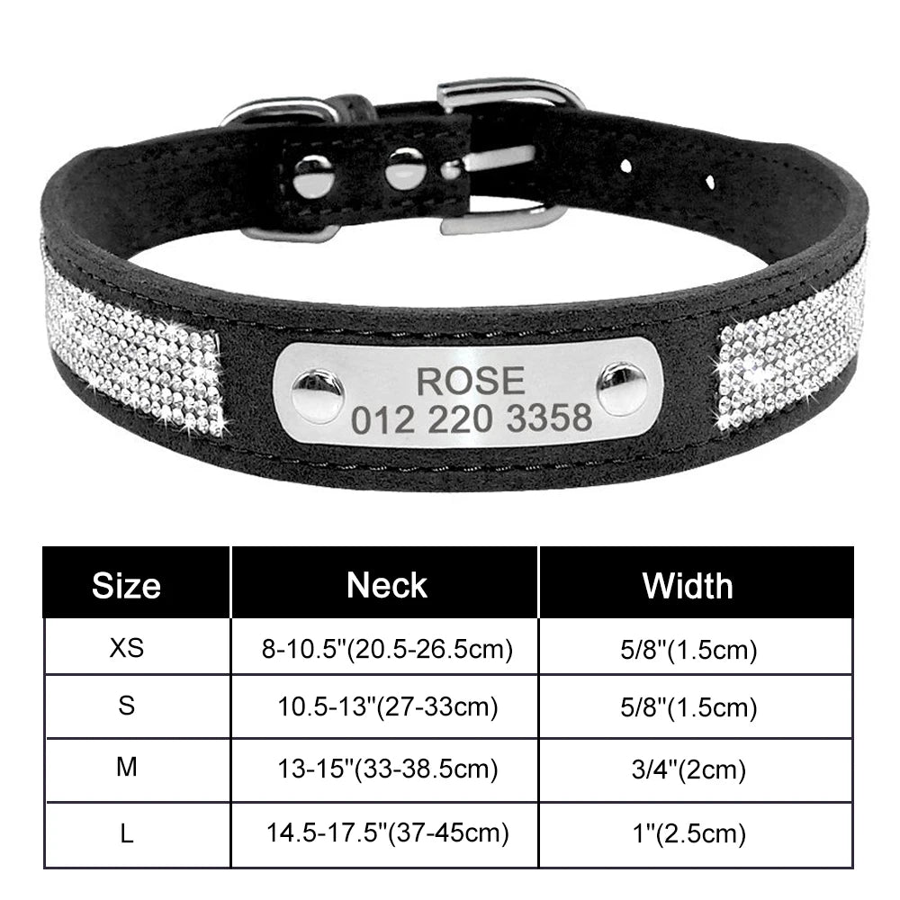 ✨ Personalized Bling Dog Collar – Sparkle, Style & Safety ✨