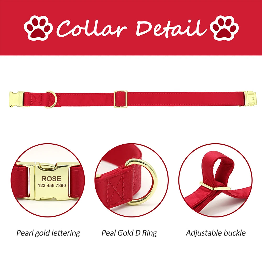 Engraved Dog Collar – Personalized ID Tag for Dogs & Cats (XS–L)