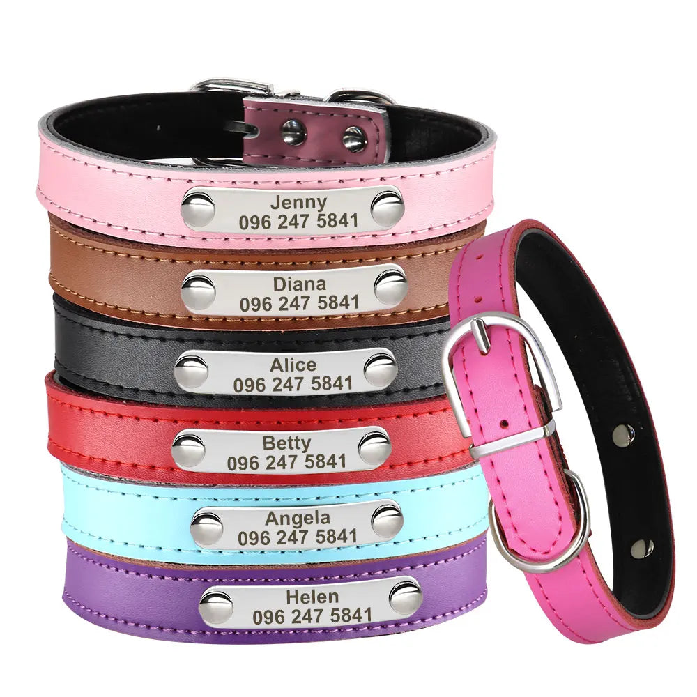 Cool Spiked Studded Leather Dog Collar – Durable Strong Collar for Medium & Large Dogs (Pitbull, Bulldog, Boxer)