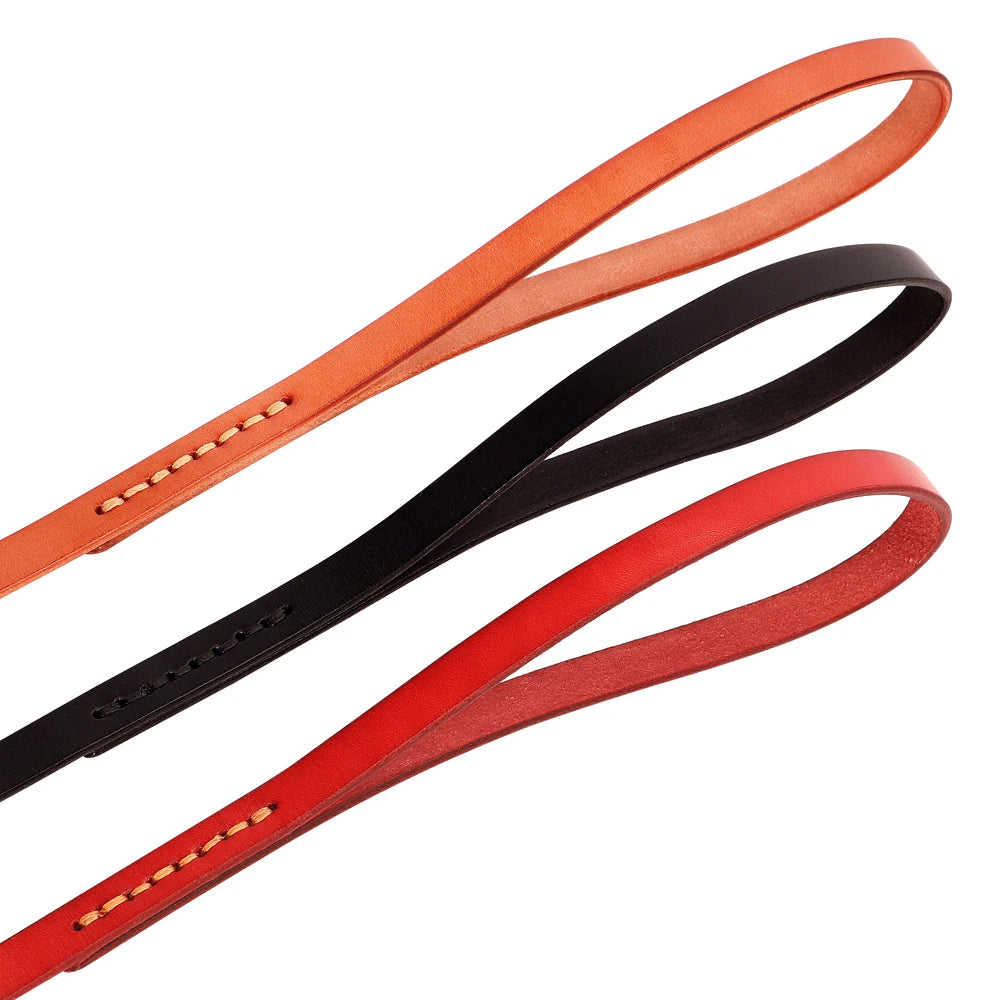 Genuine Leather Dog Collar & Leash Set – Adjustable for Small, Medium & Large Dogs and Cats (XS–XL)