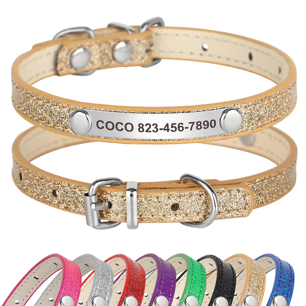 Custom Cat Collar with Engraved ID Tag & Bell – Personalized Safety Collar for Cats & Small Dogs