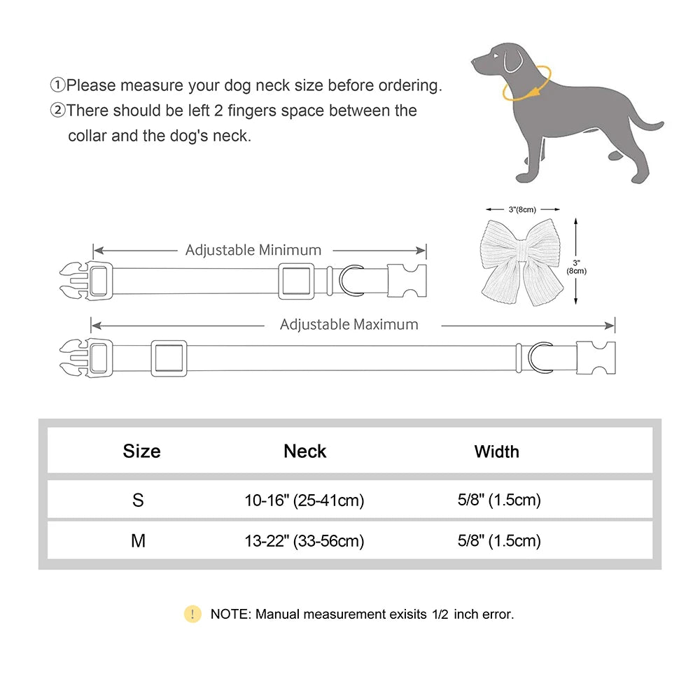 🎀 Personalized Dog Collar with Big Bowtie – Cute, Stylish & Custom Engraved