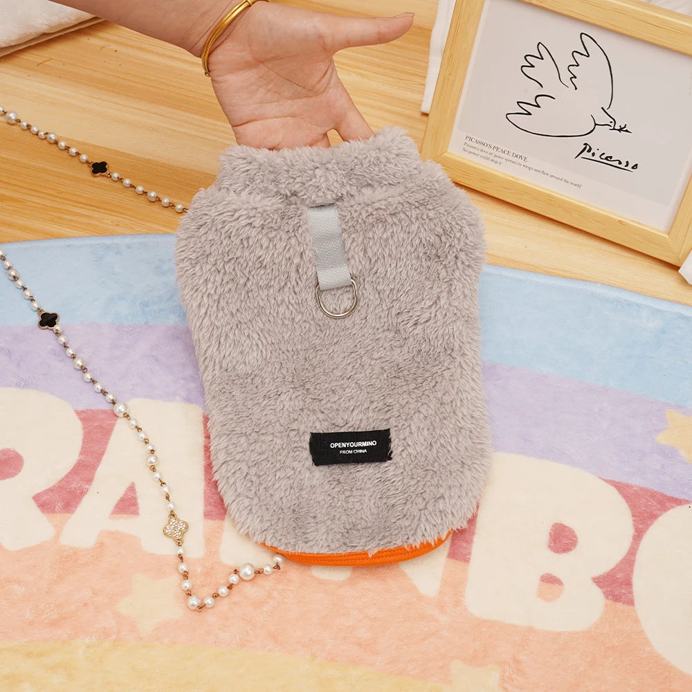 Soft Fur Dog Vest – Cozy Winter Fleece Jacket for Small Dogs