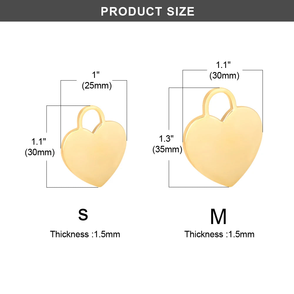 Personalized Heart Dog & Cat ID Tag – Custom Engraved Pet Name Charm