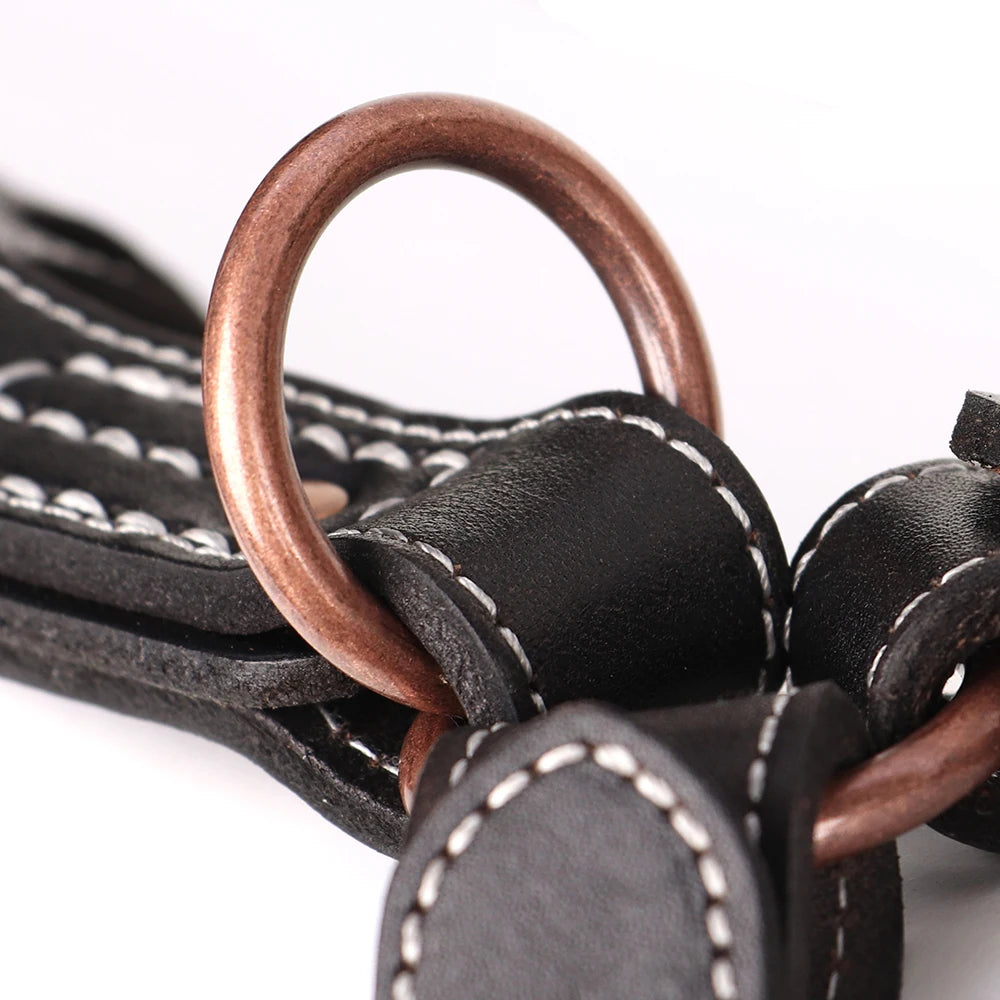 Real Leather Large Dog Harness – Durable Genuine Leather Dog Vest with Handle for German Shepherd, Pitbull, Bulldog & Big Dogs