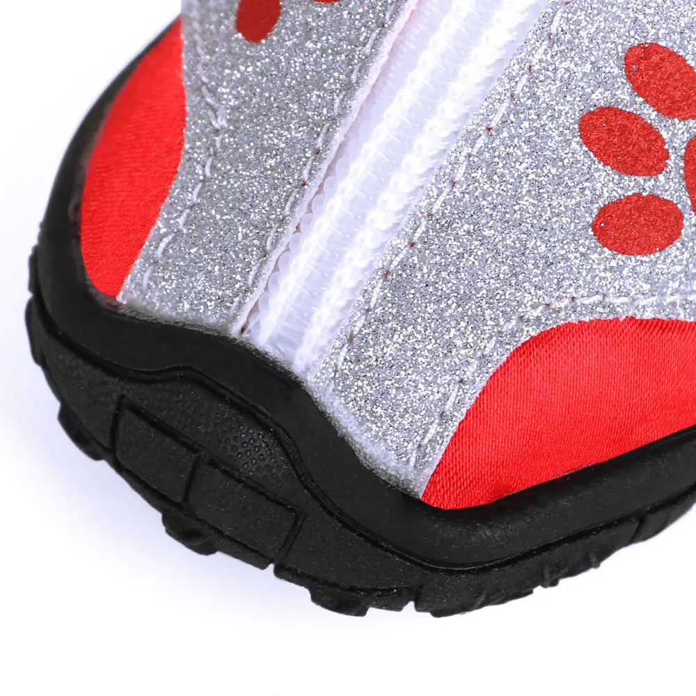 Waterproof Dog Boots – 4pcs Non-Slip Reflective Shoes for Medium &amp; Large Dogs, Snow &amp; Rain Paw Protection