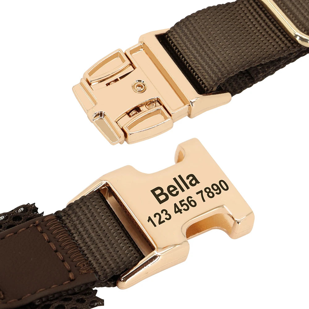 Personalized Dog Harness – Adjustable Engraved Mesh & Leather Vest for Small, Medium & Large Dogs (XS–XL)