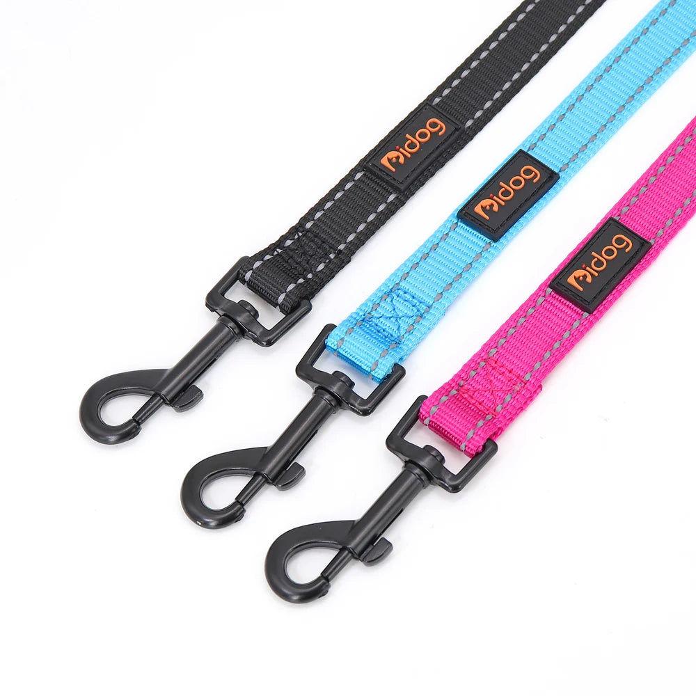 Nylon Reflective Dog Leash – Soft &amp; Durable Pet Lead