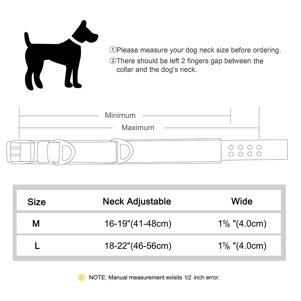 Tactical Military Dog Collar – Adjustable Nylon Training Collar with Handle for Medium & Large Dogs