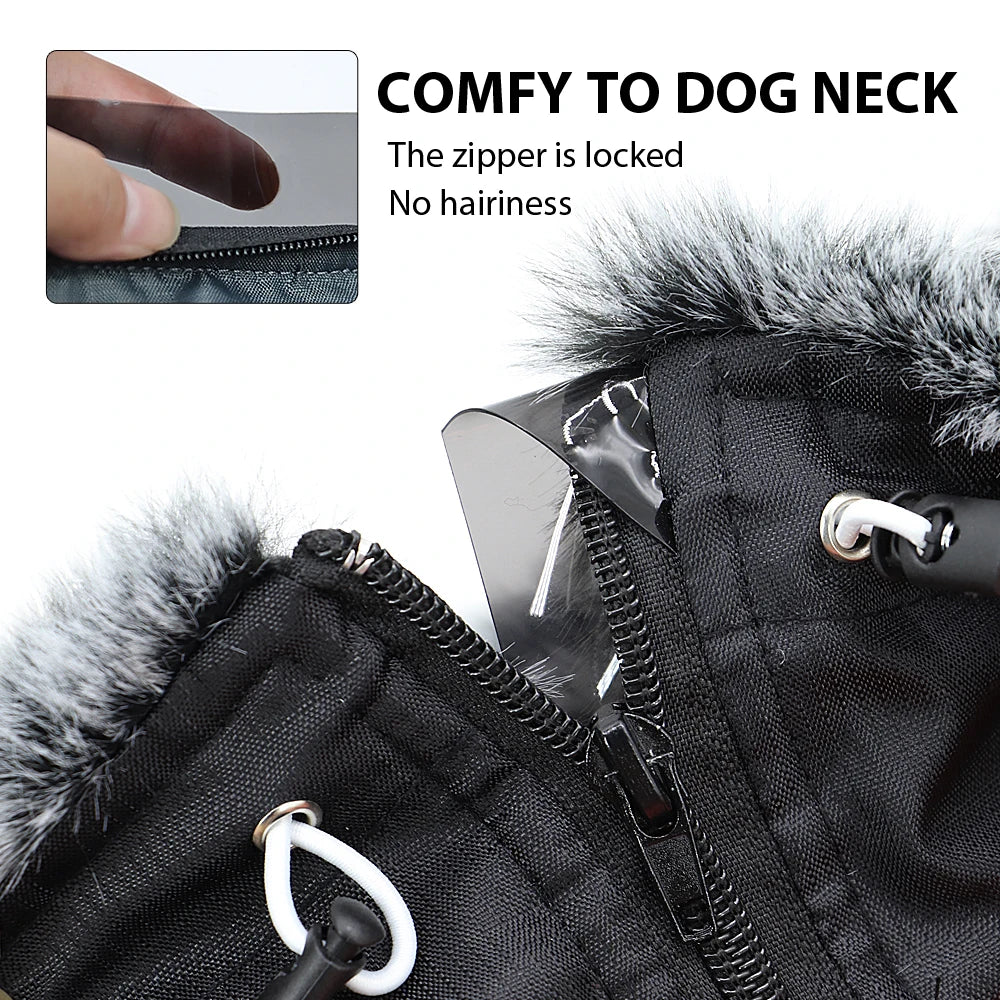 Warm Waterproof Dog Coat with Built-In Harness – Winter Jacket for Medium & Large Breeds