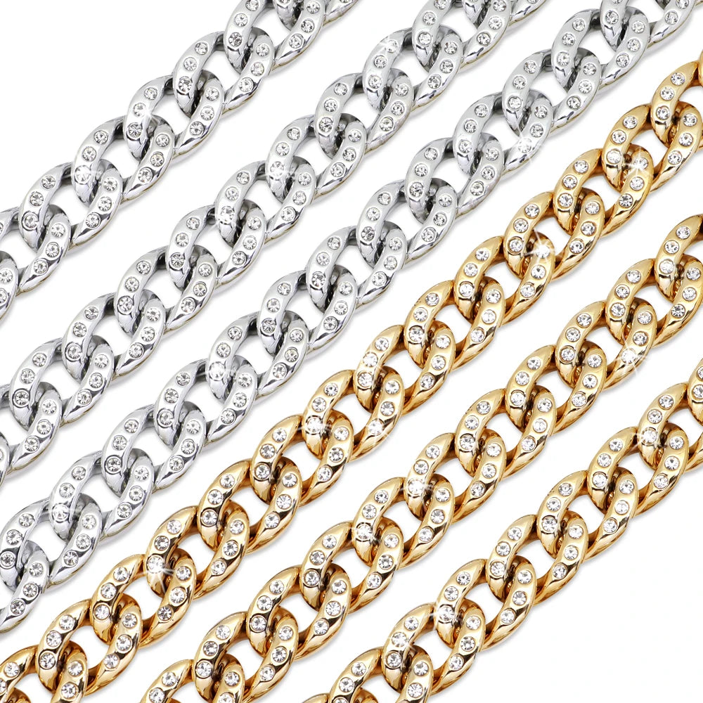 Luxury Rhinestone Dog Chain Collar – Diamond Style Pet Necklace | Fashion Gold & Silver Chain for Small & Medium Dogs