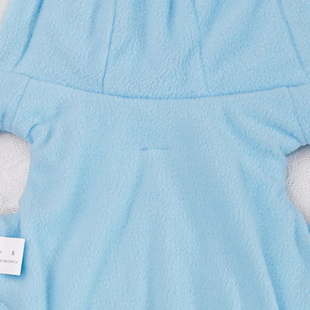Warm Dog Clothes – Thick Cotton Winter Jacket with Fur Hood for Small & Medium Dogs