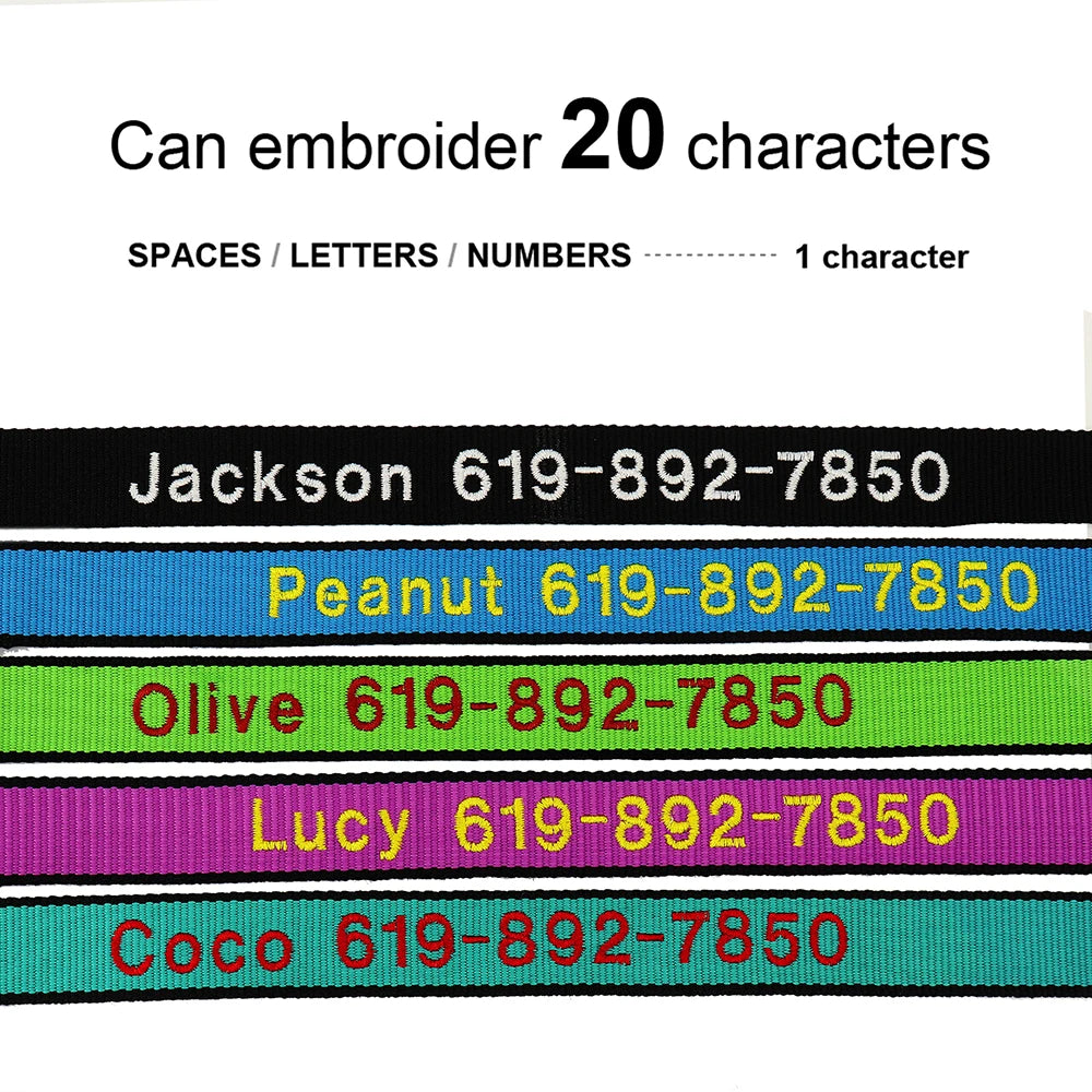 ✨ Personalized Dog Collar with Embroidered Name & Phone Number – Keep Your Pup Safe in Style!