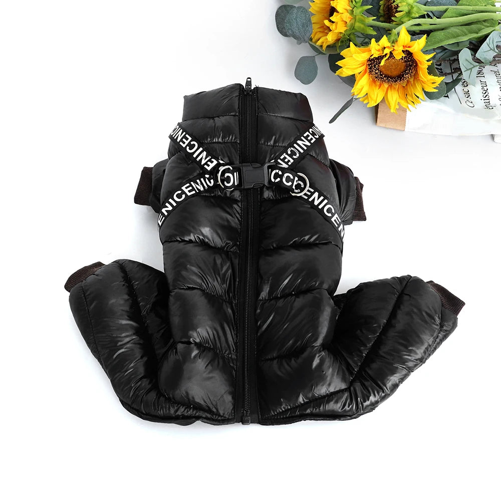 Winter Waterproof Dog Jacket – Super Warm Pet Jumpsuit Coat for Small, Medium & Large Dogs