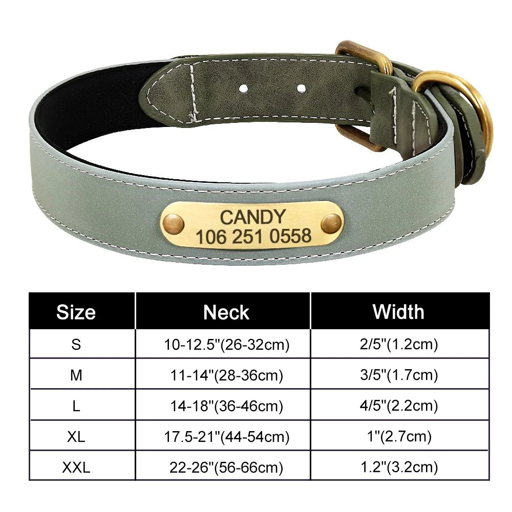 Custom Dog Collar – Personalized ID Tag Collar for Small, Medium, and Large Dogs