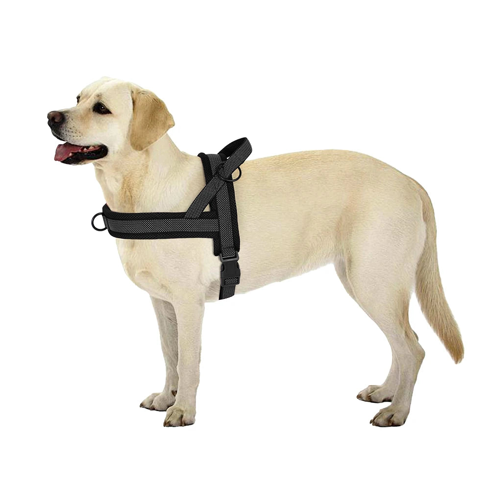 No Pull Nylon Dog Harness Breathable Mesh Pet Harnesses Vest Reflective Strap Harness for Medium Large Dogs Pug Walking Training