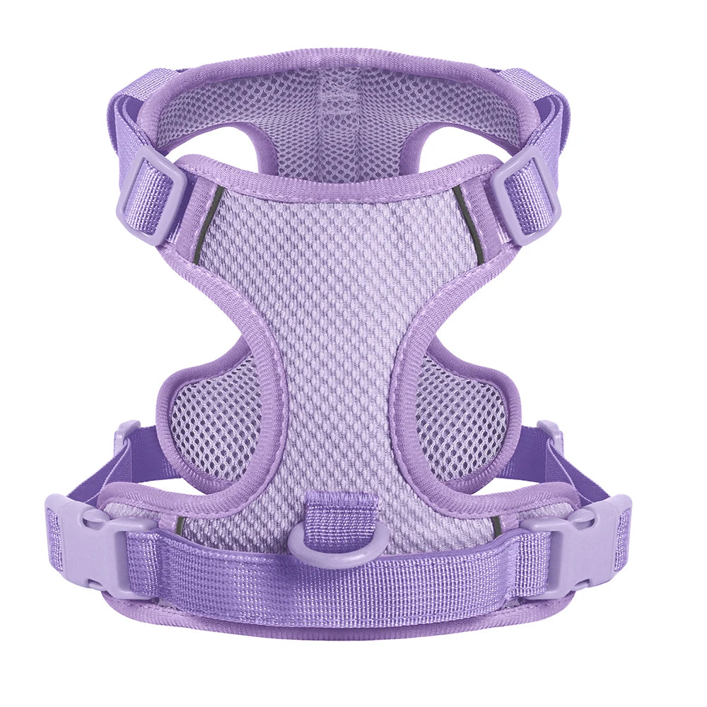 No Pull Nylon Mesh Dog Harness Breathable Pet Harnesses Vest For Medium Large Dogs Reflective Dog Chest Strap French Bulldog