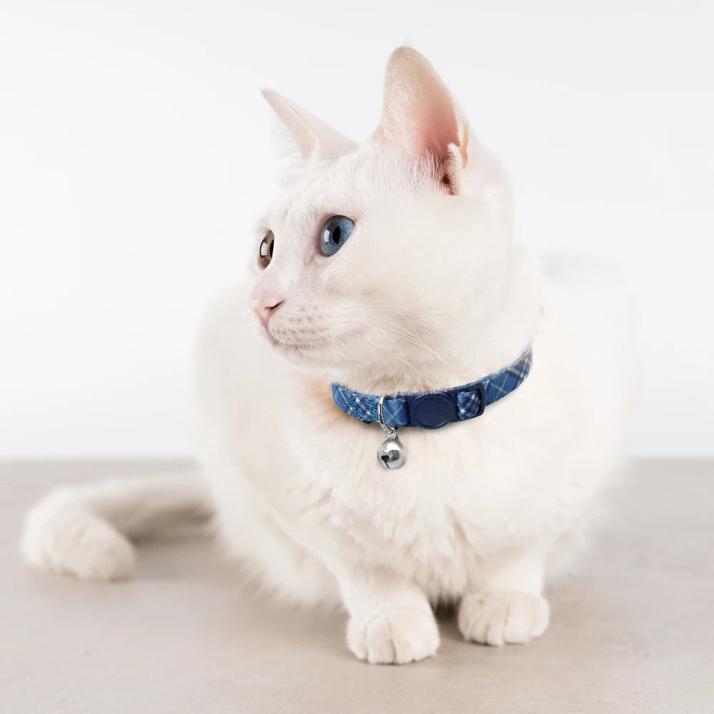 Cute Fruit Print Cat Collar with Bell – Adjustable Quick Release Safety Collar for Cats & Kittens