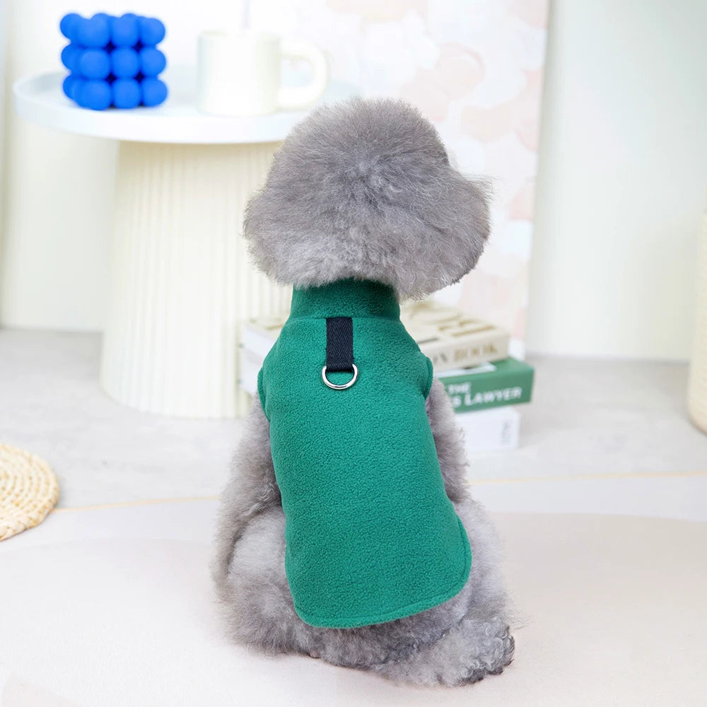 Soft Fleece Dog Jacket – Warm Winter Coat for Small & Medium Dogs