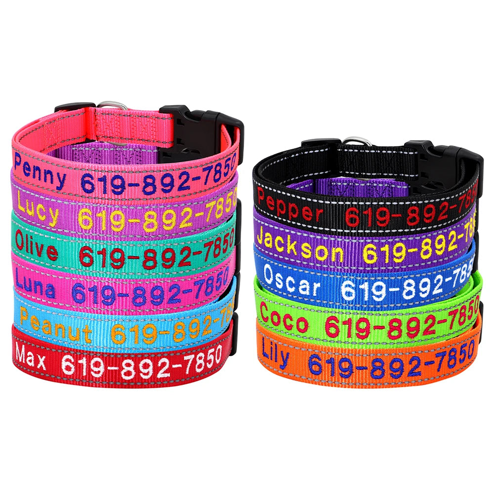 ✨ Personalized Dog Collar with Embroidered Name & Phone Number – Keep Your Pup Safe in Style!