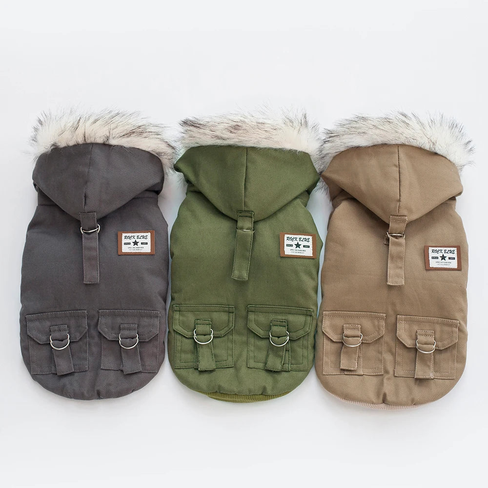 Winter Warm Dog Coat – Soft Hooded Jacket for Small & Medium Dogs