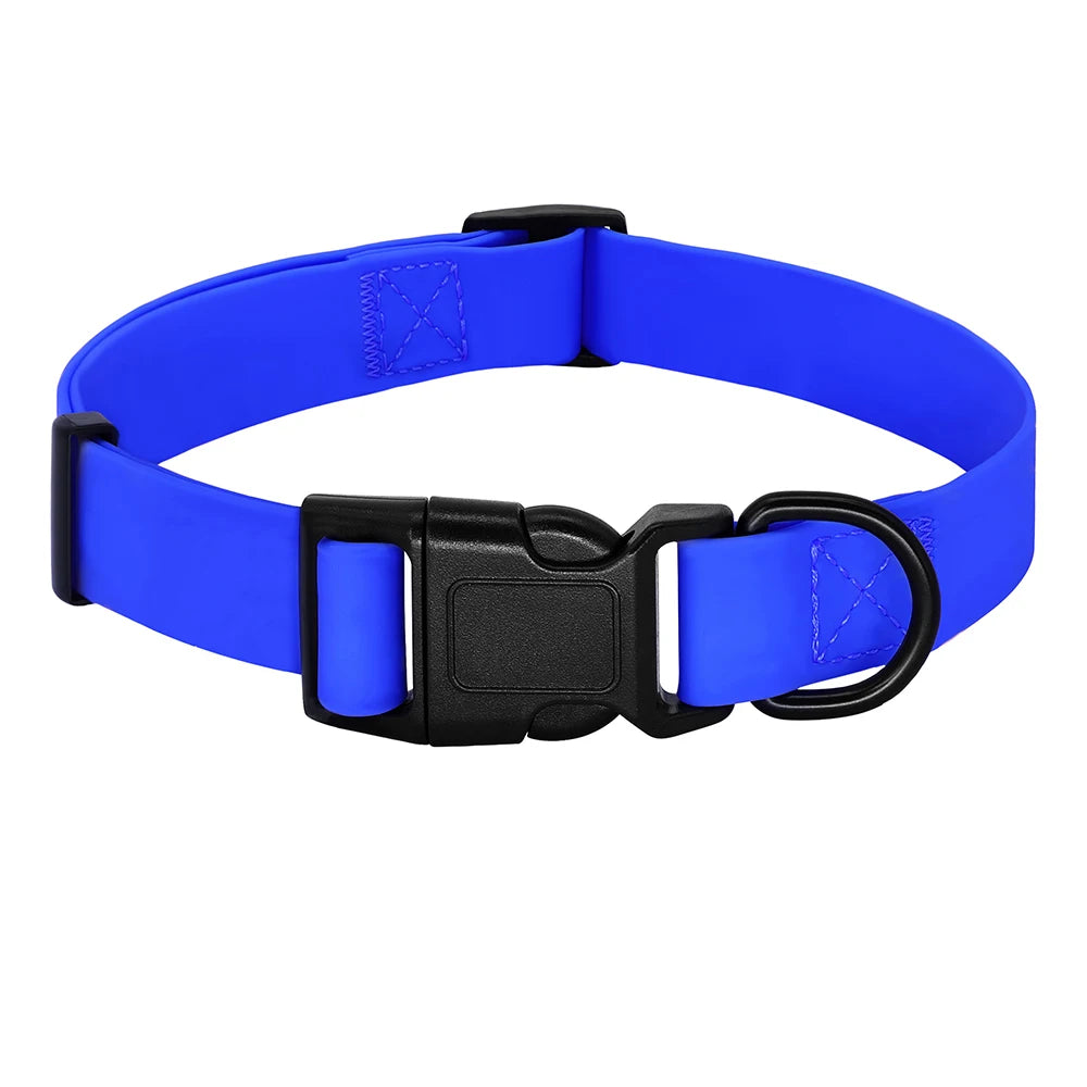 PVC Pet Dog Collar Waterproof Dog Cat Collar Anti-Dirty Easy to Clean Collars For Small Medium Large Dogs