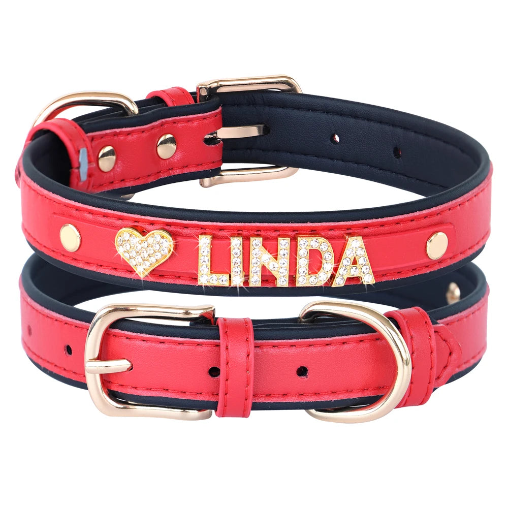 Personalized Small Dog Cat Collar – DIY Rhinestone Bling Charm