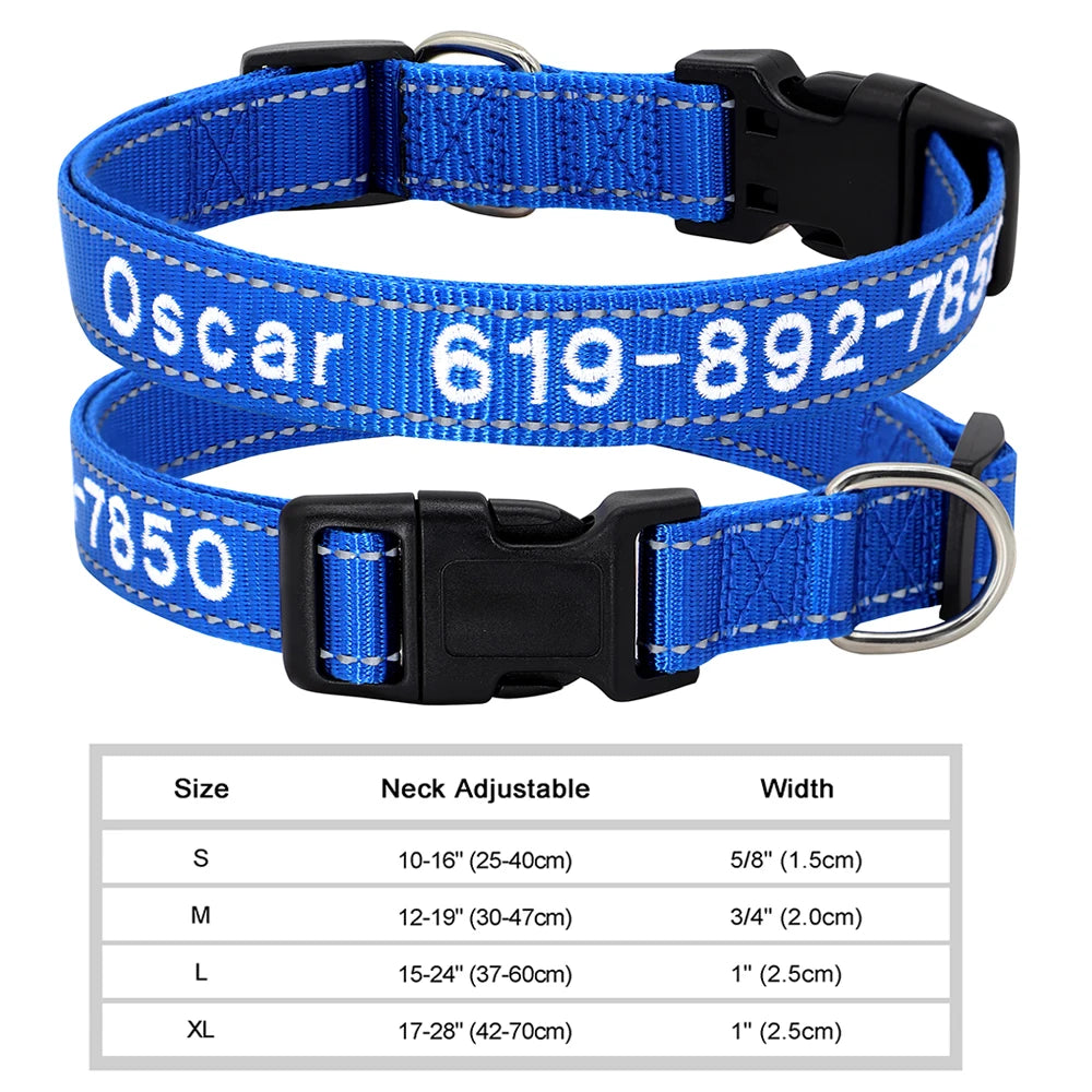 ✨ Personalized Dog Collar with Embroidered Name & Phone Number – Keep Your Pup Safe in Style!