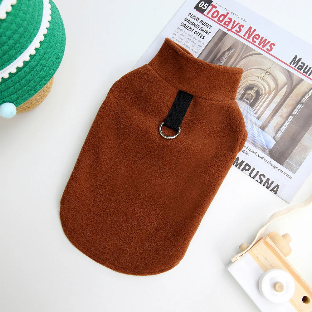 Soft Fleece Dog Jacket – Warm Winter Coat for Small & Medium Dogs