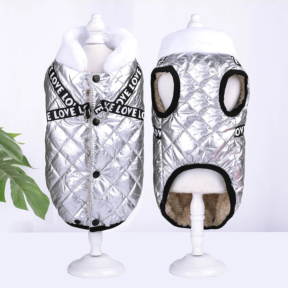 Fashion Dog Clothes Harness For Small Medium Large Dogs French Bulldog Pug Chihuahua Clothes Winter Pet Vest Puppy Coat Jacket