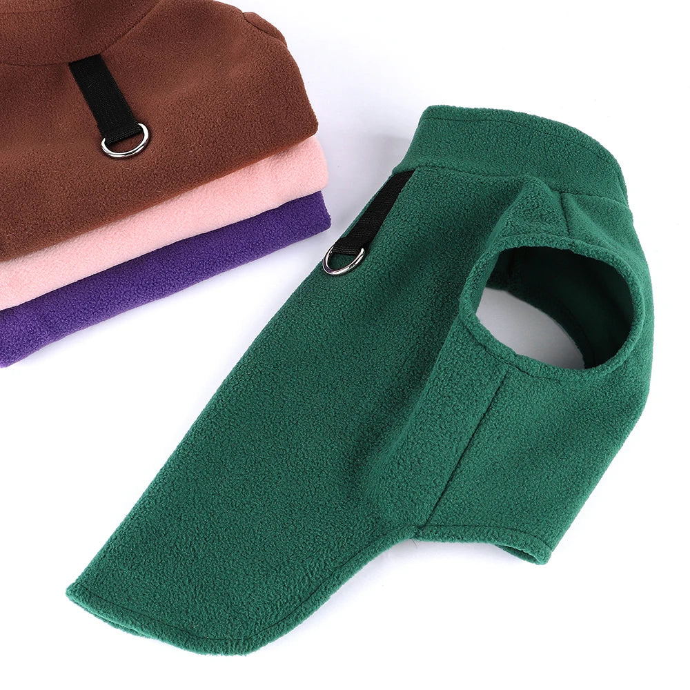Soft Fleece Dog Jacket – Warm Winter Coat for Small & Medium Dogs