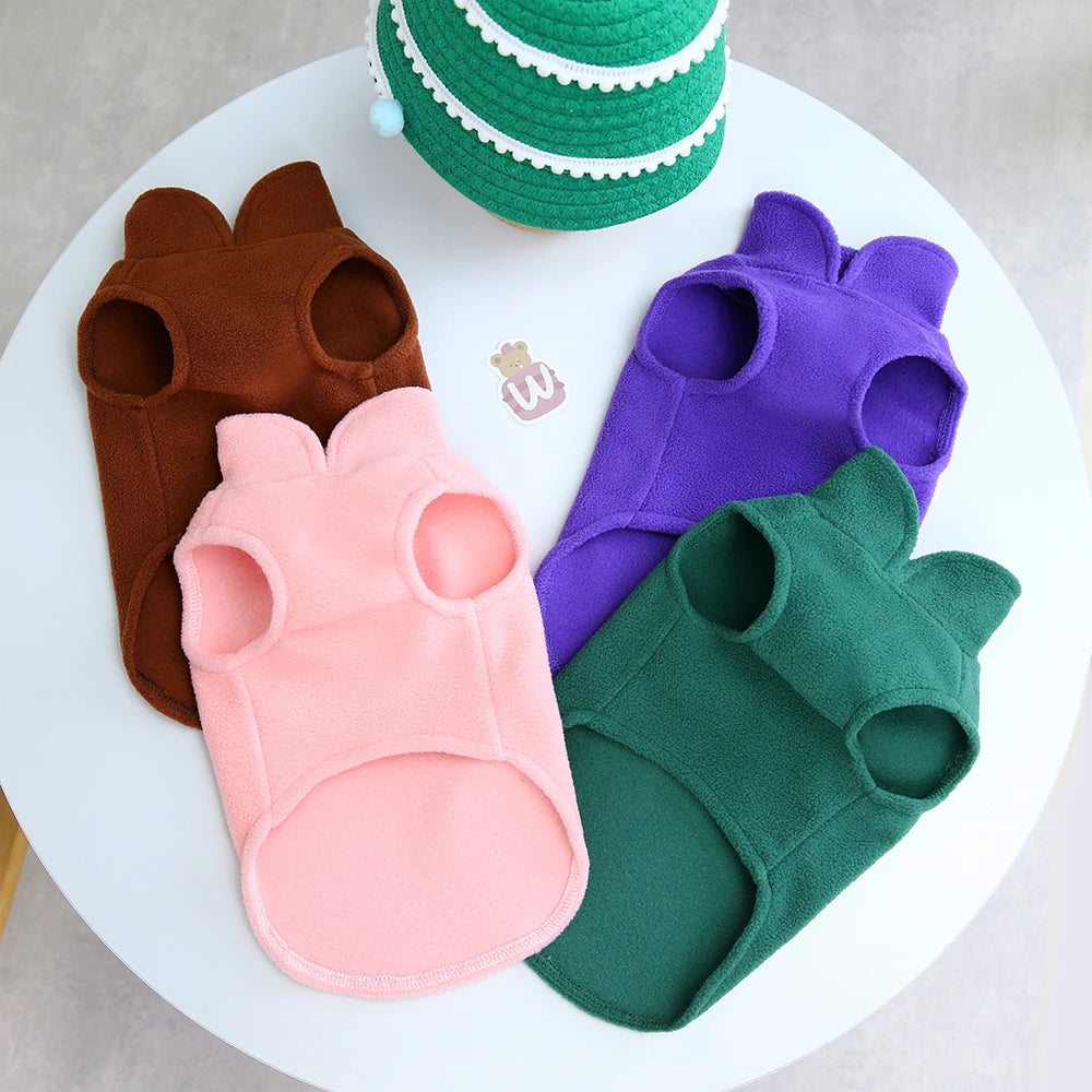 Soft Fleece Dog Jacket – Warm Winter Coat for Small & Medium Dogs