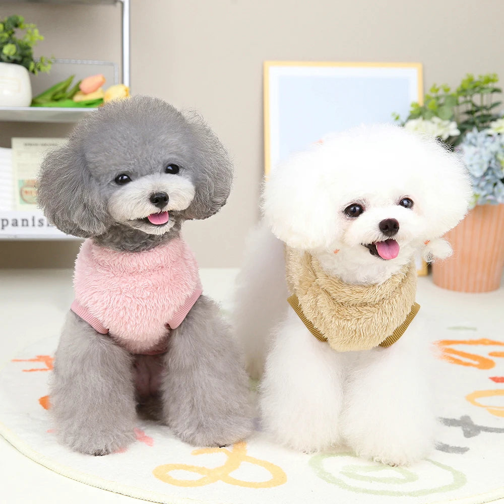 Warm Fur Dog Clothes – Soft Fleece Puppy Winter Sweater Jacket Coat for Small Dogs Chihuahua Yorkie