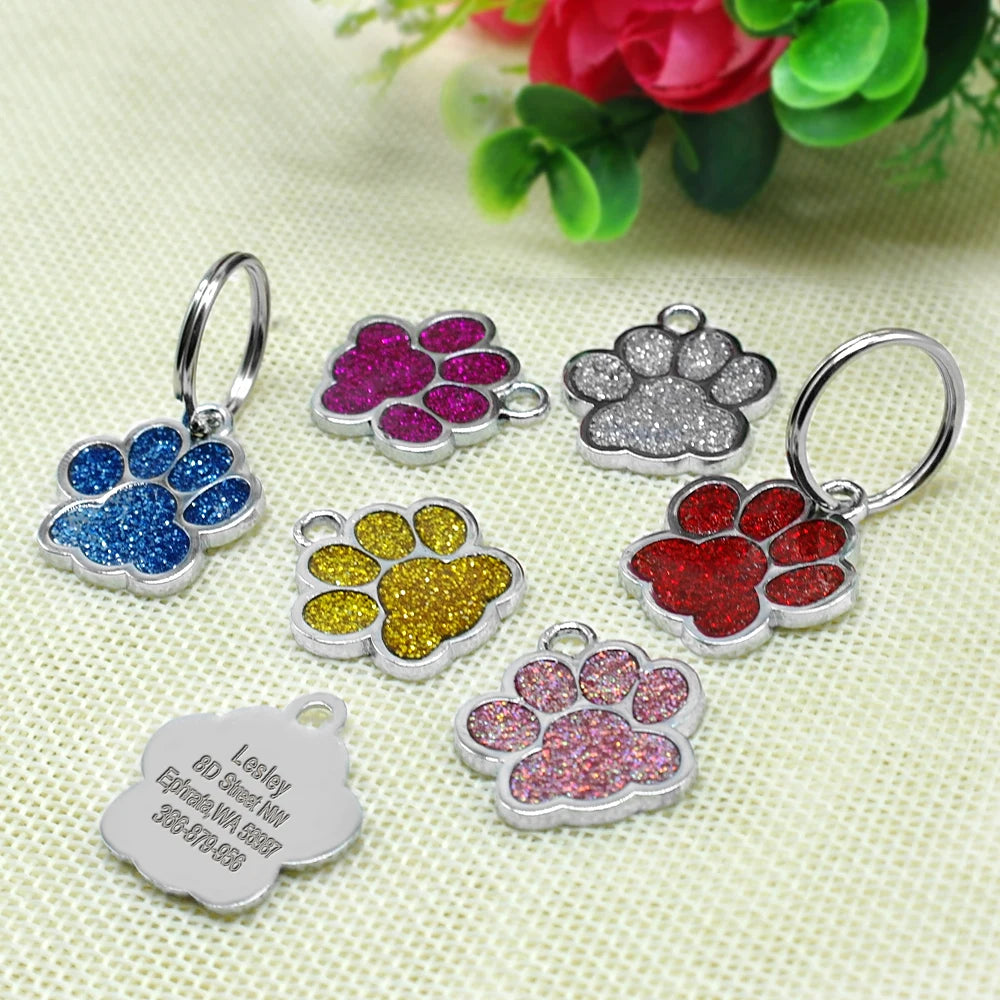 Personalized Dog & Cat ID Tag – Engraved Stainless Steel Pet Name & Address Tag