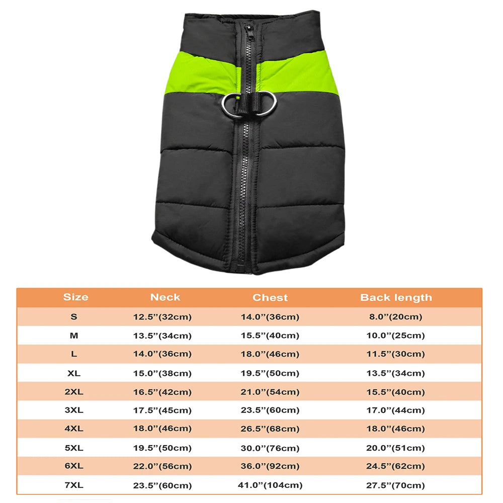 Waterproof Dog Coat with Hood – Warm Winter Jacket for Small, Medium & Large Dogs