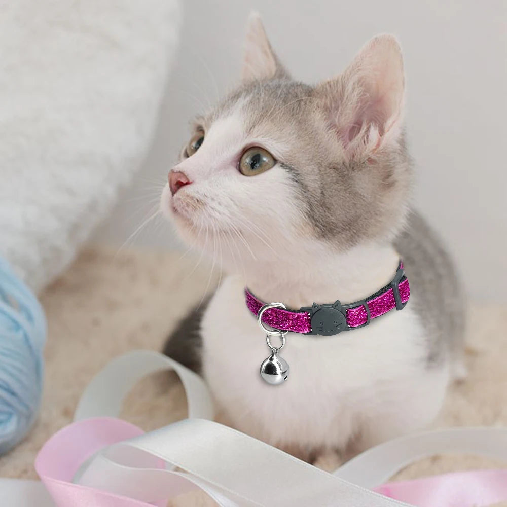 Cute Fruit Print Cat Collar with Bell – Adjustable Quick Release Safety Collar for Cats & Kittens