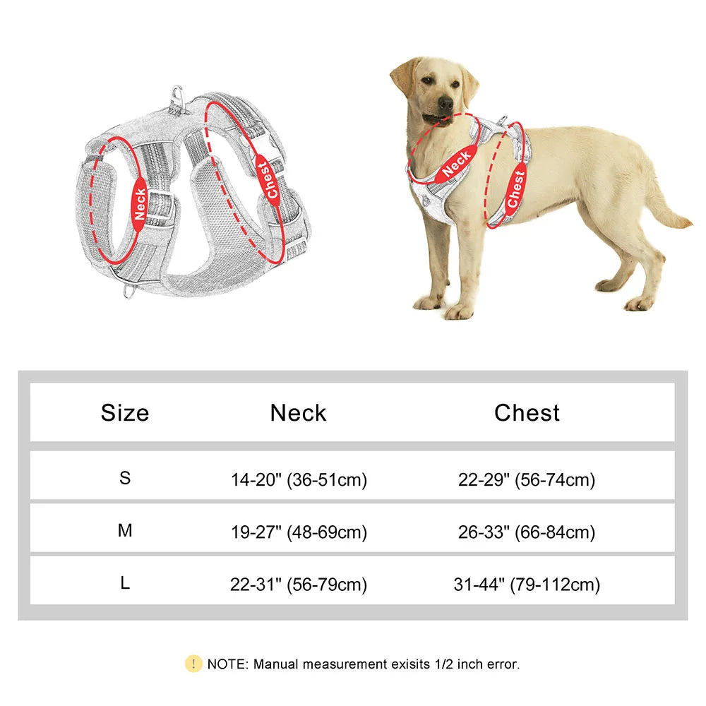 Waterproof Dog Harness – Reflective Nylon Harness Vest for Dogs