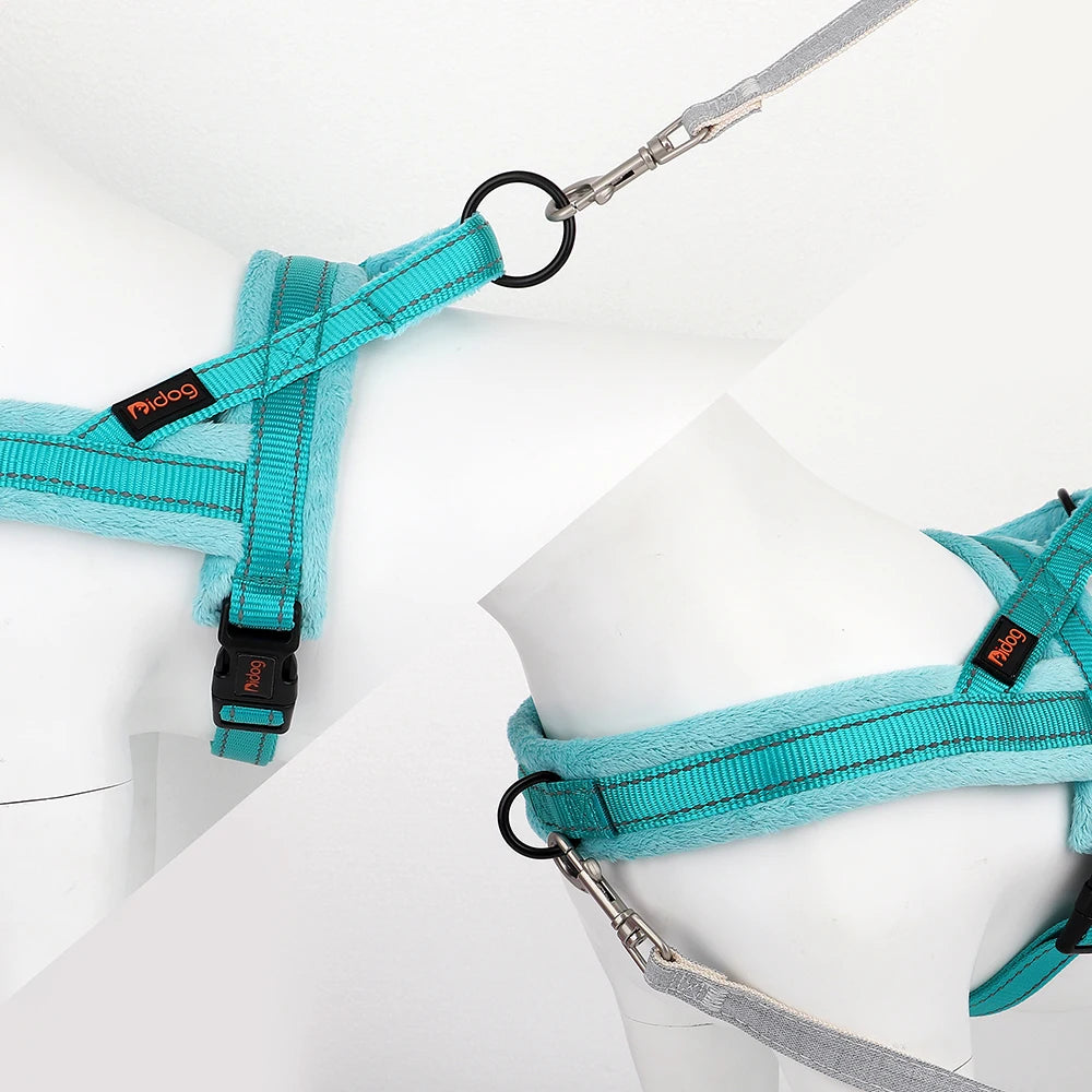Reflective Nylon Padded Dog Harness Vest Adjustable Winter Warm Outdoor No Pull Small Medium Large Pet Puppy Harness Vest Perros